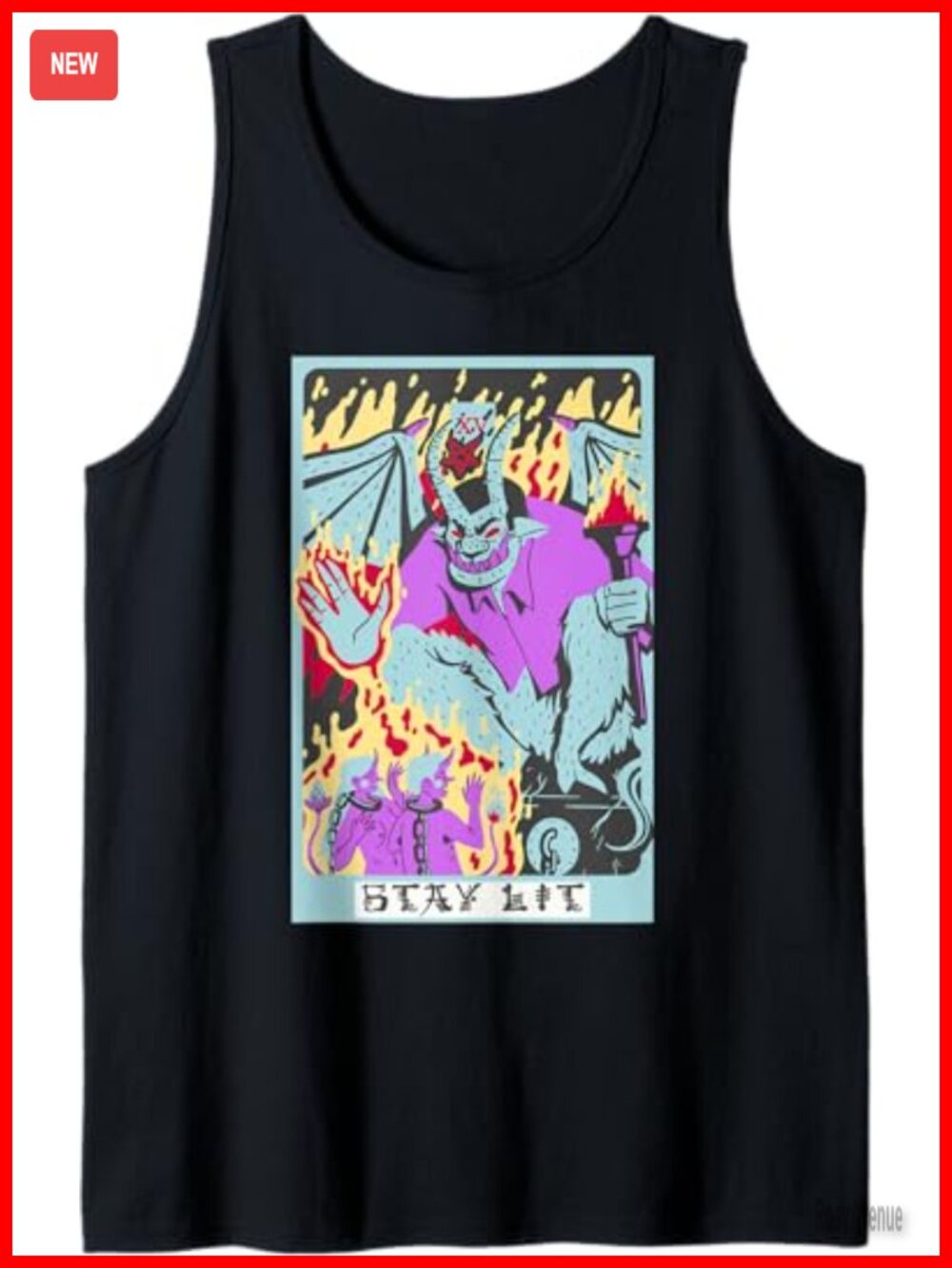 Pastel Goth Horror Occult Distressed Tank Top Cotton Sleeveless